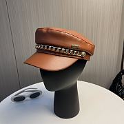 kitlife Chanel Hat brown soft leather - 2