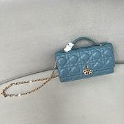 Kitlife Dior lady blue bag soft leather - 21x11.5x4.5cm - 1