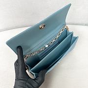 Kitlife Dior lady blue bag soft leather - 21x11.5x4.5cm - 4