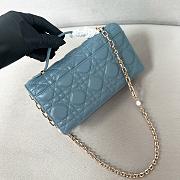 Kitlife Dior lady blue bag soft leather - 21x11.5x4.5cm - 3