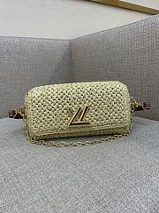 kitlife Louis Vuitton Twist West  woven raffia bag 23.5 x 12 x 7 cm - 1