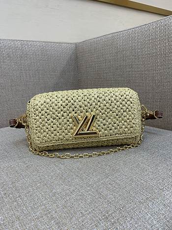 kitlife Louis Vuitton Twist West  woven raffia bag 23.5 x 12 x 7 cm