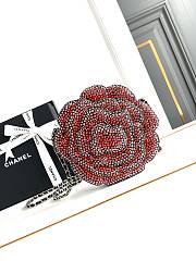kitlife Chanel clucth black rose bag - 1