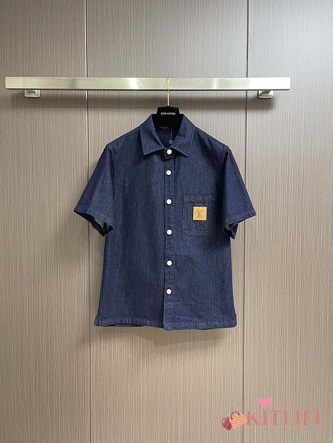 Louis Vuitton Men Shirt blue - 1