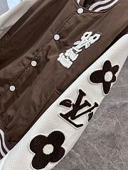 Men Louis Vuitton Embroidered Varsity Jacket brown  - 6
