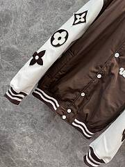 Men Louis Vuitton Embroidered Varsity Jacket brown  - 5