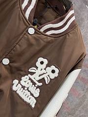 Men Louis Vuitton Embroidered Varsity Jacket brown  - 4