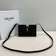 kitlife Celine 16 STRAP POCHETTE in SUPPLE CALFSKIN black - 18.5 x 12 x 3 cm - 1