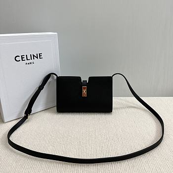 kitlife Celine 16 STRAP POCHETTE in SUPPLE CALFSKIN black - 18.5 x 12 x 3 cm