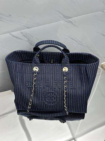 kitlife Chanel shopping bag denim 26 × 41 × 17 cm