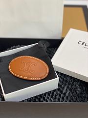 Kitlife Celine Cuir Triomphe Hair Clip In Calfskin And Steel - Gold / Tan  Women Hair Accessories - 1