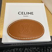Kitlife Celine Cuir Triomphe Hair Clip In Calfskin And Steel - Gold / Tan  Women Hair Accessories - 2