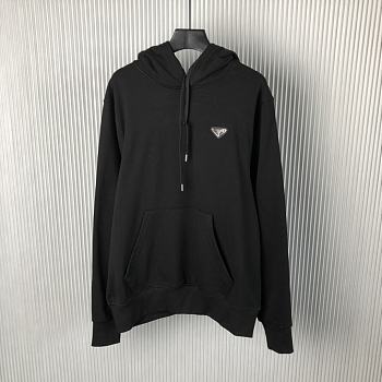 kitlife Prada Cotton fleece hoodie black