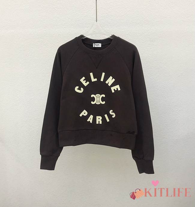 kitlife Celine Triomphe sweatshirt in cotton fleece - 1
