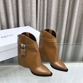 kitlife givenchy Shark Lock Cowboy boots brown