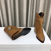 kitlife givenchy Shark Lock Cowboy boots brown - 3
