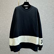 kitlife burberry EKD Stripe Cotton Top sweater men black - 1