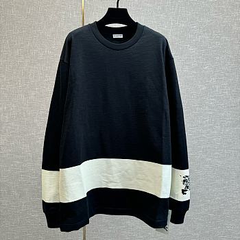 kitlife burberry EKD Stripe Cotton Top sweater men black