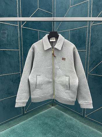 kitlife MiuMiu Jersey blouson jacket gray