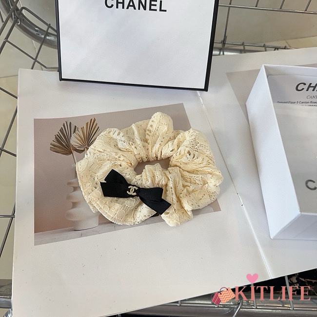 kitlife chanel scrunchies white - 1