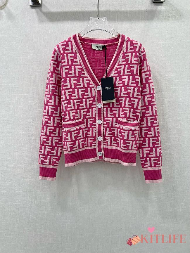 Kitlife Fendi pink cardigan women  - 1