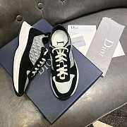  Dior Unisex B25 Runner Sneaker Black Dior Oblique Canvas and Suede - 2