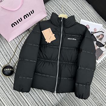 kitlife Miu Miu Logo Printed black Jacket