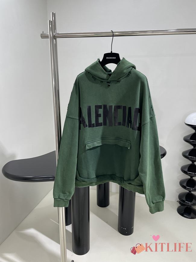 Kitlife balenciaga green hoodie - 1