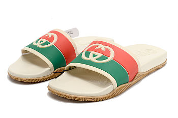 Kitlife Gucci Pursuit GG Logo Slide Sandal beige - FREE GIFT