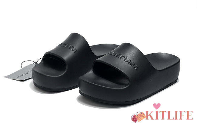 Kitlife Balenciaga Women's Black Chunky Slide Sandals - FREE GIFT - 1