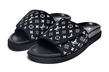 Kitlife Louis Vuitton Miami Mule Sandals Monogram black - FREE GIFT