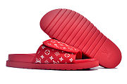 Kitlife Louis Vuitton Miami Mule Sandals Monogram red - FREE GIFT - 3