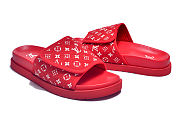 Kitlife Louis Vuitton Miami Mule Sandals Monogram red - FREE GIFT - 6