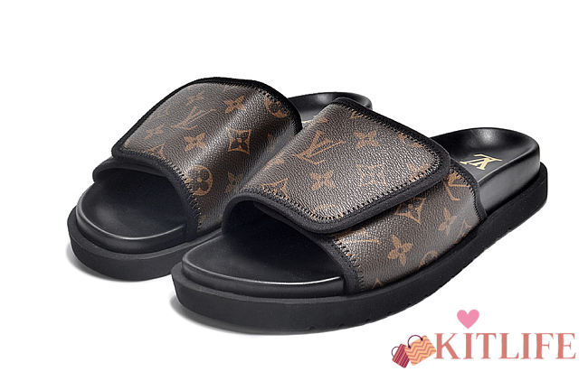 Kitlife Louis Vuitton Miami Mule Sandals Monogram brown - FREE GIFT - 1