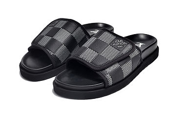 Kitlife Louis Vuitton Miami Mule Sandals Monogram black 3- FREE GIFT