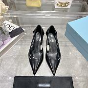Kitlife prada Brushed leather cut-out pumps black height 55 mm - 4