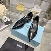 Kitlife prada Brushed leather cut-out pumps black height 55 mm - 3