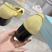 Kitlife prada Brushed leather cut-out pumps yellow height 55 mm - 6