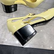 Kitlife prada Brushed leather cut-out pumps yellow height 55 mm - 5
