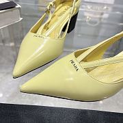 Kitlife prada Brushed leather cut-out pumps yellow height 55 mm - 3