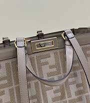 Kitlife Fendi Peekaboo X-Tote Gray Canvas Bag - 40x12x29cm - 4