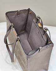 Kitlife Fendi Peekaboo X-Tote Gray Canvas Bag - 40x12x29cm - 3