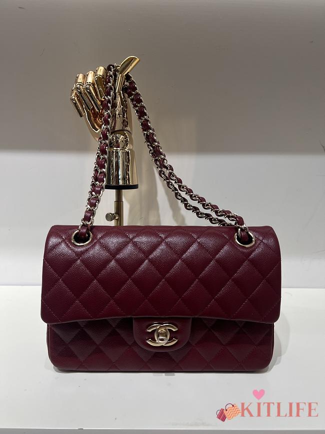 Kitlife Chanel classic flap bag red - 14.5x23x6cm - 1