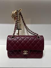 Kitlife Chanel classic flap bag red - 14.5x23x6cm - 1