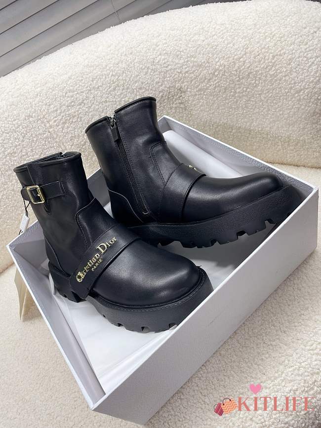 kitlife dior D-Quest Ankle Boot Black Calfskin - 1