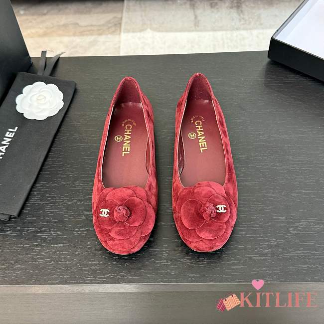 kitlife Chanel Tweed ballet flats red - 1