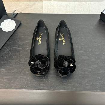 kitlife Chanel Tweed ballet flats black