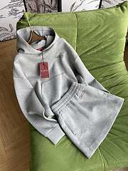 Kitlife gucci one set viscose jersey logo hoodie gray - 1