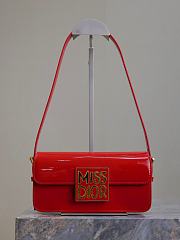 Kitlife Miss Dior Flap Bag Black Patent Calfskin red - 22 x 11 x 6cm - 1