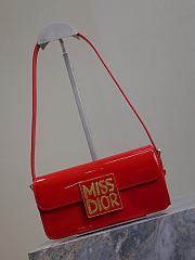 Kitlife Miss Dior Flap Bag Black Patent Calfskin red - 22 x 11 x 6cm - 4